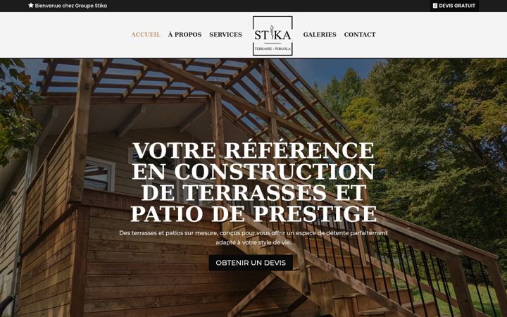 Screenshot of groupestika.ca