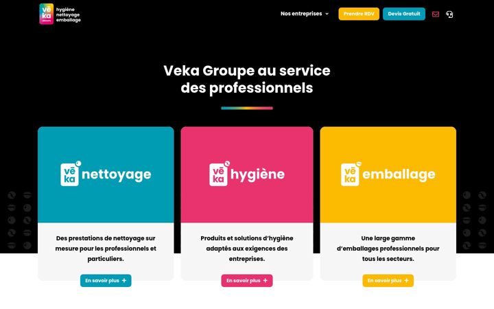 Screenshot stránky groupeveka.com