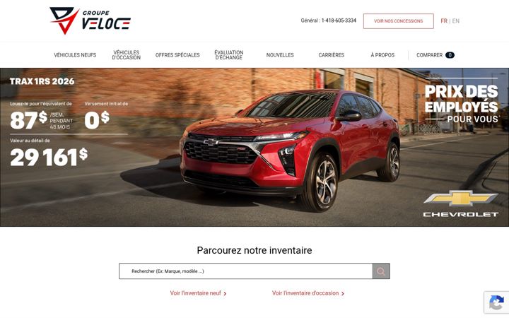 Capture d'écran de groupeveloce.com