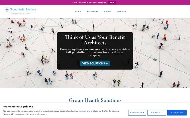 Screenshot of grouphealthsolutions.com