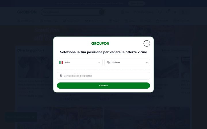 Screenshot of groupon.it