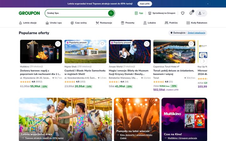 Screenshot of groupon.pl