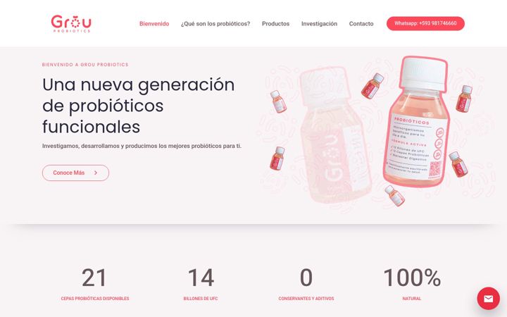 Screenshot of grouprobiotics.com