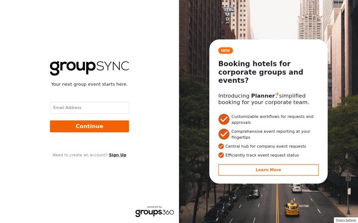 Screenshot of groupsync.com