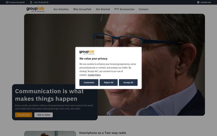 Screenshot of grouptalk.com