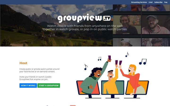 Screenshot of groupview.tv
