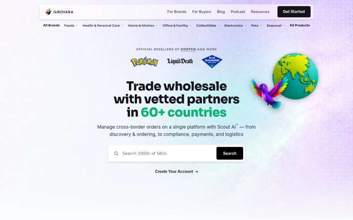Screenshot of grovara.com