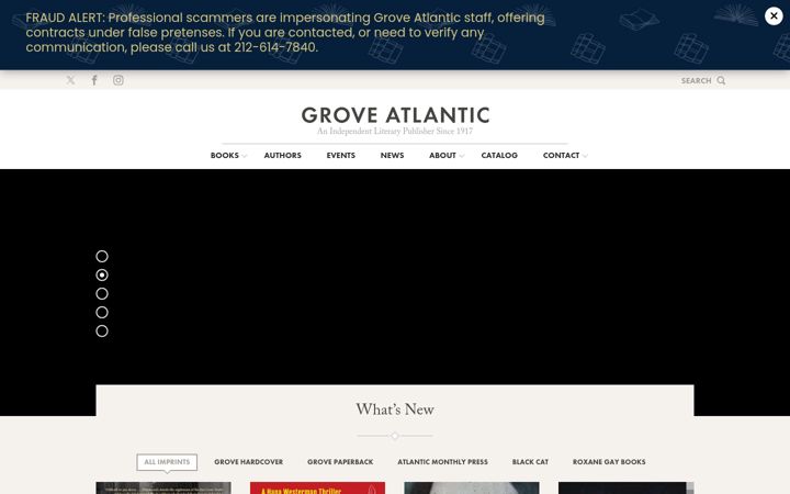 Screenshot of groveatlantic.com