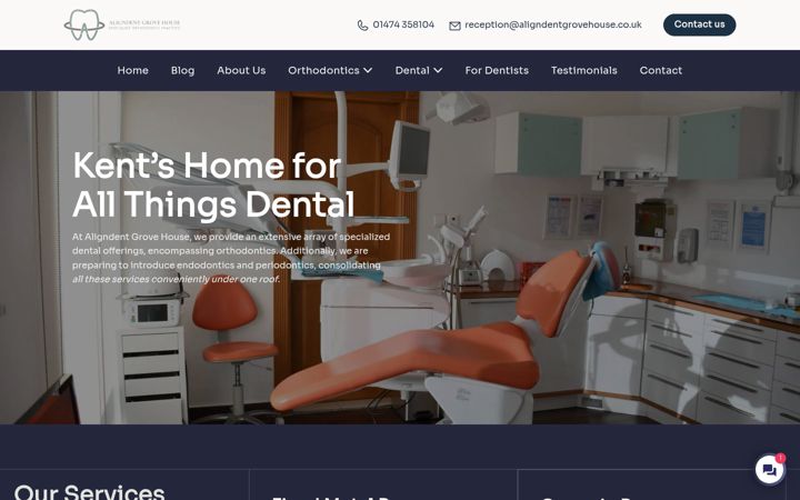Screenshot of grovehouseorthodontics.co.uk