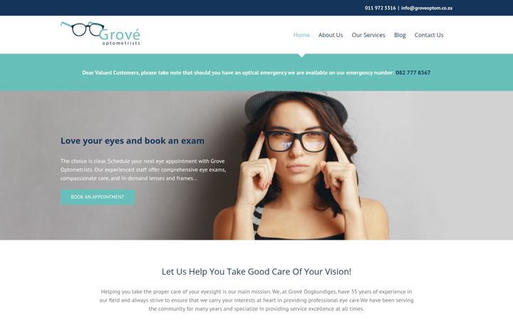 Screenshot of groveoptom.co.za