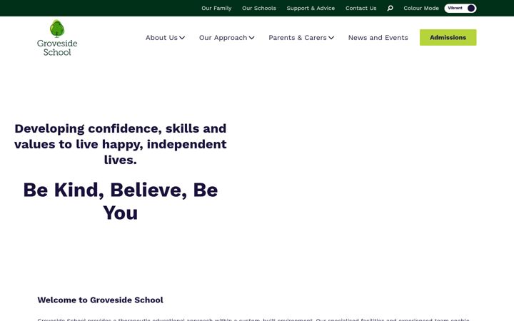 Screenshot of grovesideschool.co.uk
