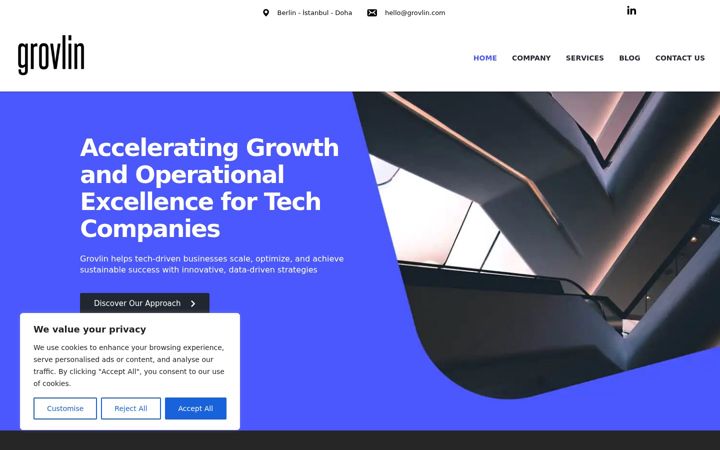 Screenshot of grovlin.com