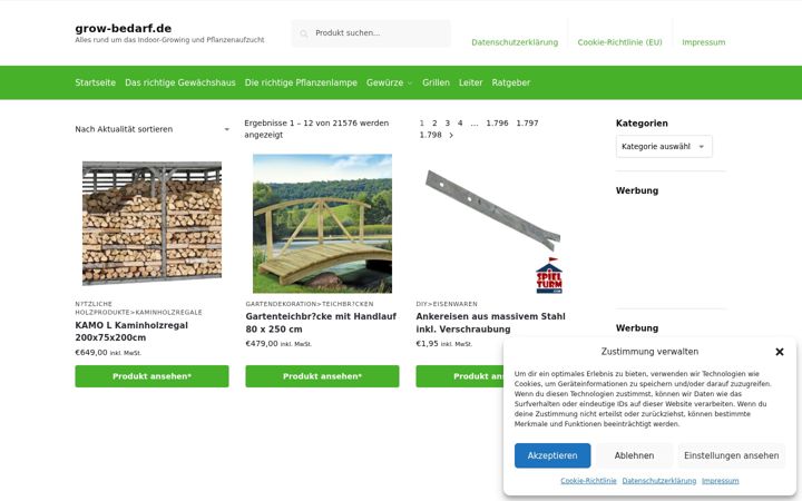 Screenshot of grow-bedarf.de