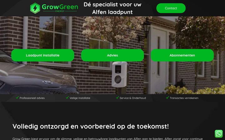 Screenshot of grow-green.nl
