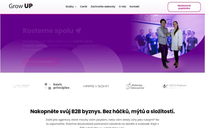 Screenshot of grow-up.cz