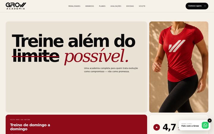 Screenshot of growacademia.com.br