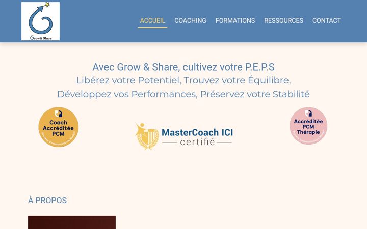 Screenshot of growandshare.fr