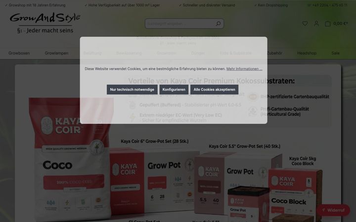 Screenshot of growandstyle.de