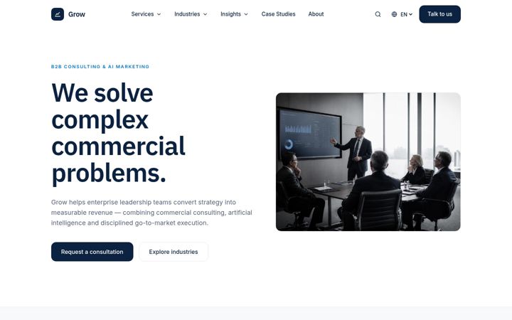 Screenshot of growb2b.eu