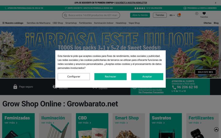 Screenshot of growbarato.net