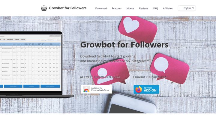 Screenshot of growbotforfollowers.com