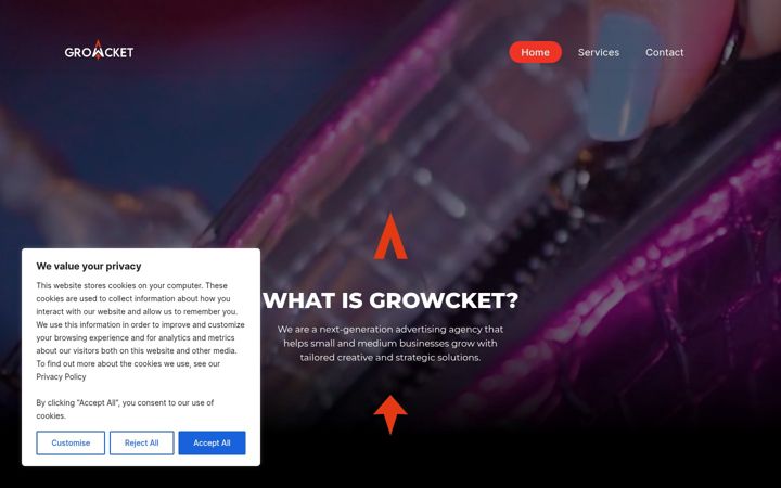 Screenshot of growcket.com