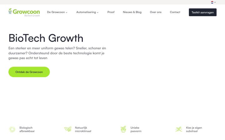 Screenshot of growcoon.com
