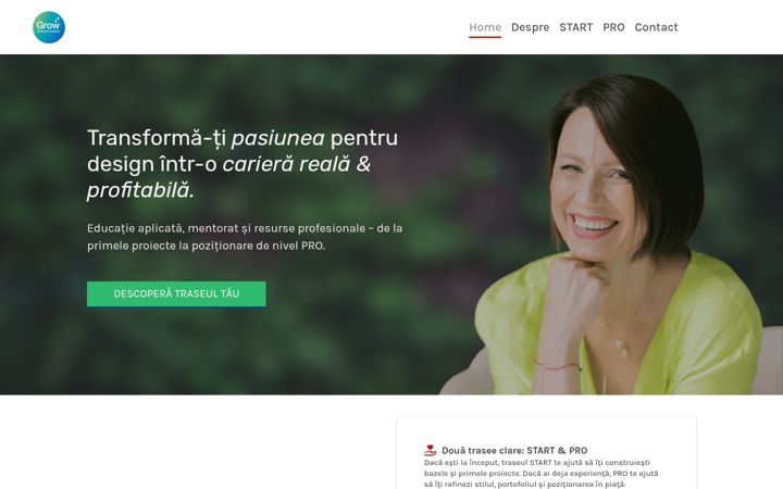 Screenshot of growdesignacademy.ro