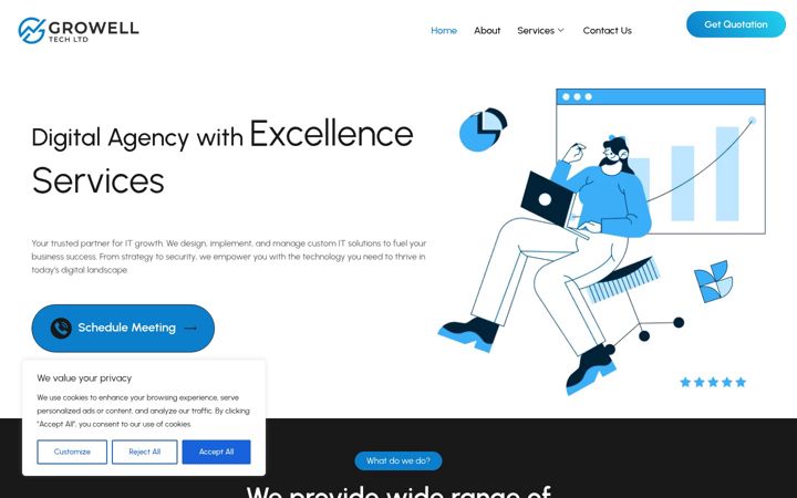 Screenshot of growelltech.co.uk