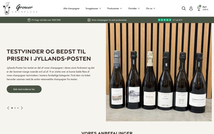 Screenshot of growerchampagne.dk