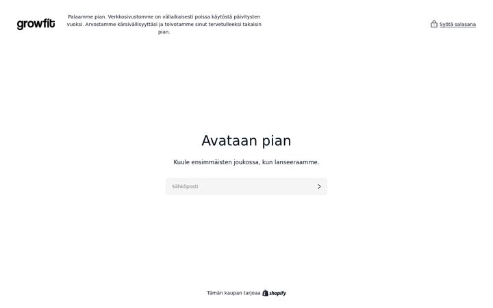 Screenshot of growfit.fi