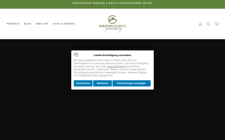 Screenshot of growgreens.de