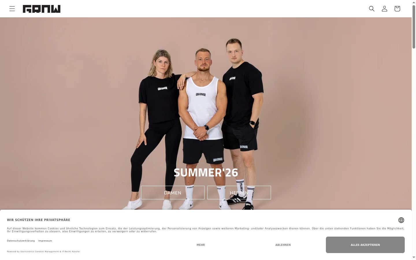 Screenshot van de toestemmingsbanner zoals getoond vóór enige interactie
