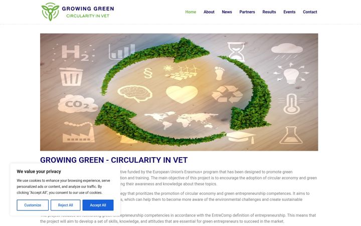 Screenshot of growing-green.eu