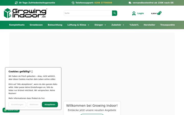 Screenshot of growingindoor.de