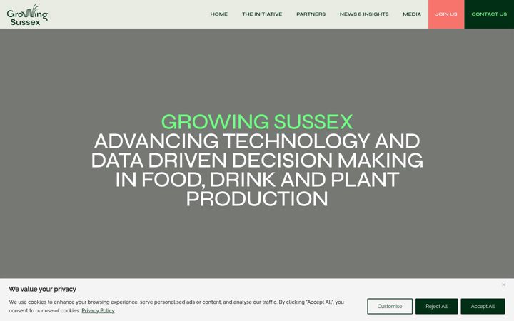 Screenshot of growingsussex.org.uk