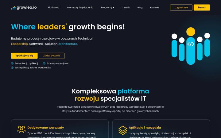Screenshot of growlea.io