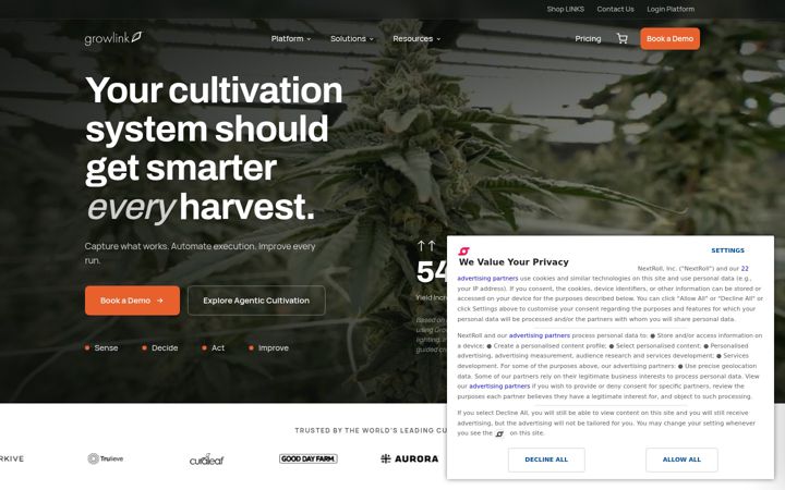 Screenshot of growlink.com