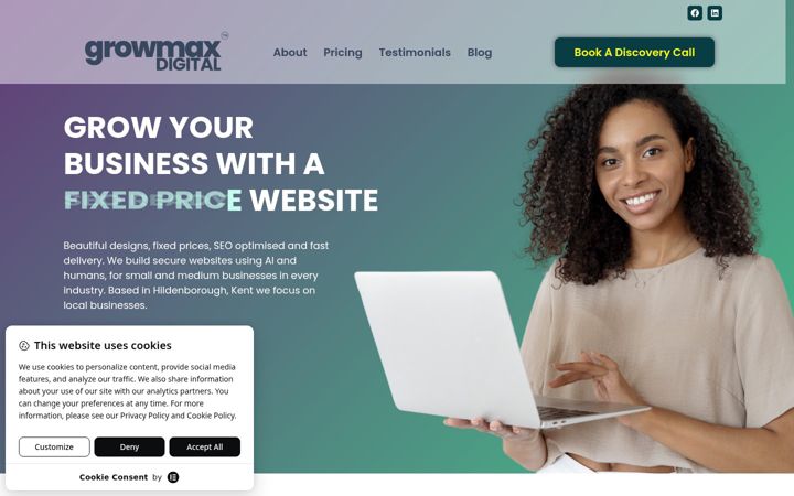 Screenshot of growmax.digital