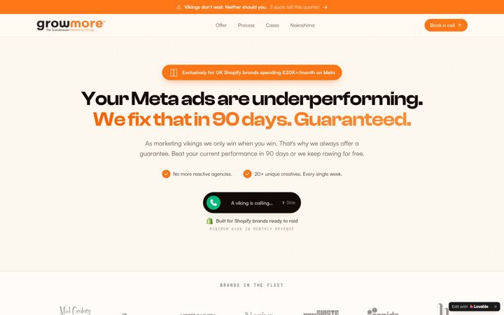 Screenshot of growmore.dk