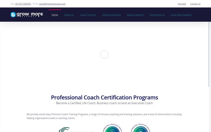 Screenshot of growmorecoach.com