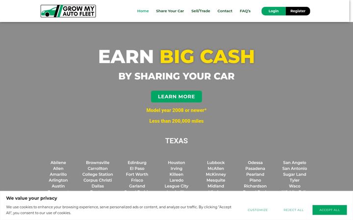 Screenshot of growmyautofleet.com