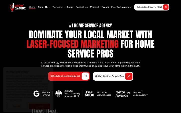 Screenshot of grownearby.com