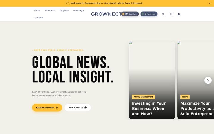 Screenshot of grownect.blog