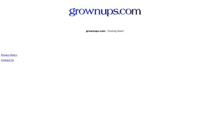Screenshot of grownups.com