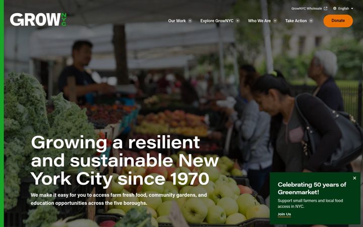 Screenshot of grownyc.org