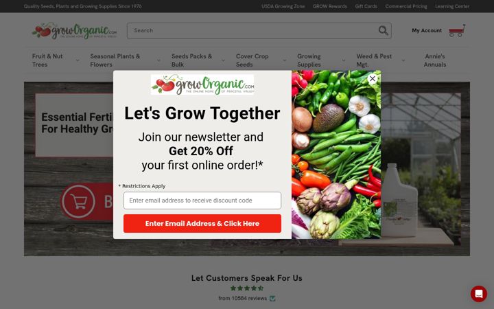 Screenshot of groworganic.com