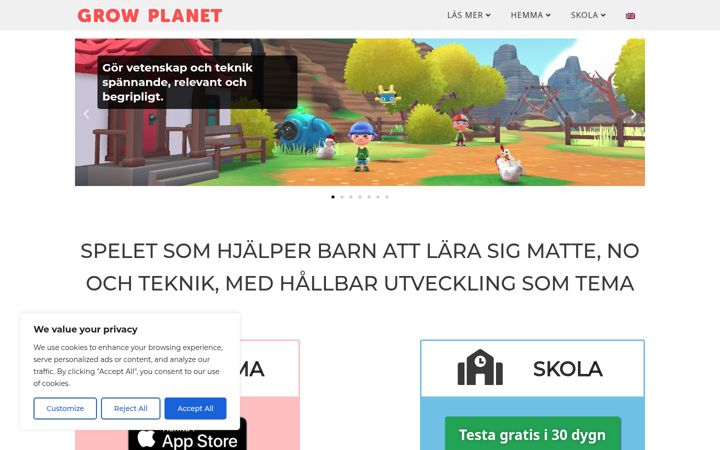 Screenshot of growplanet.se