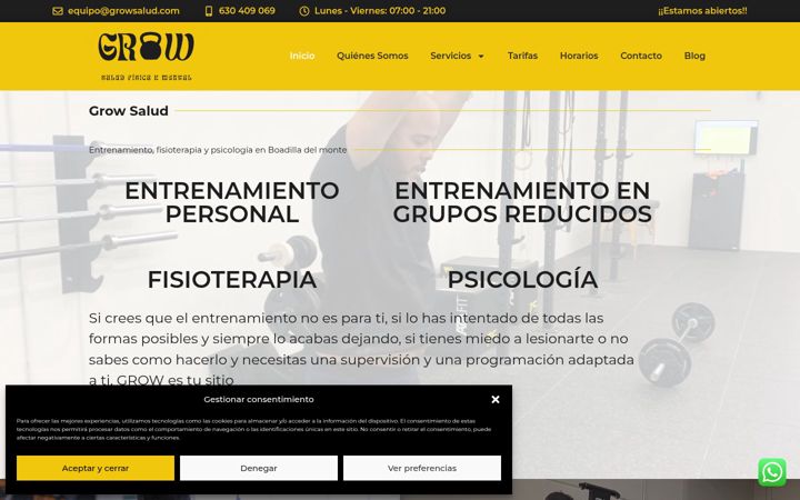 Screenshot of growsalud.com