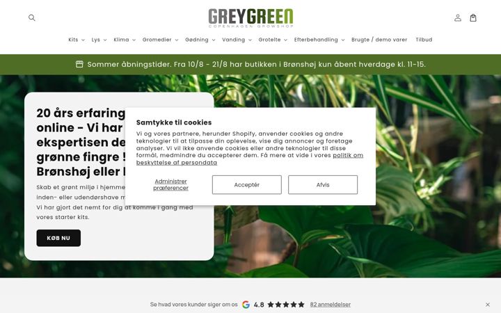 Screenshot of growshop.dk